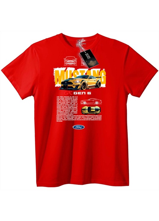 Tricou Mustang GT Gen 6, Rosu