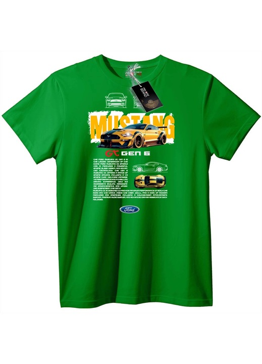 Tricou Mustang GT Gen 6, Verde