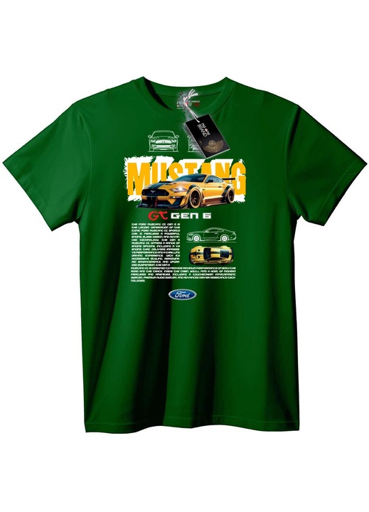 Tricou Mustang GT Gen 6, Verde englez