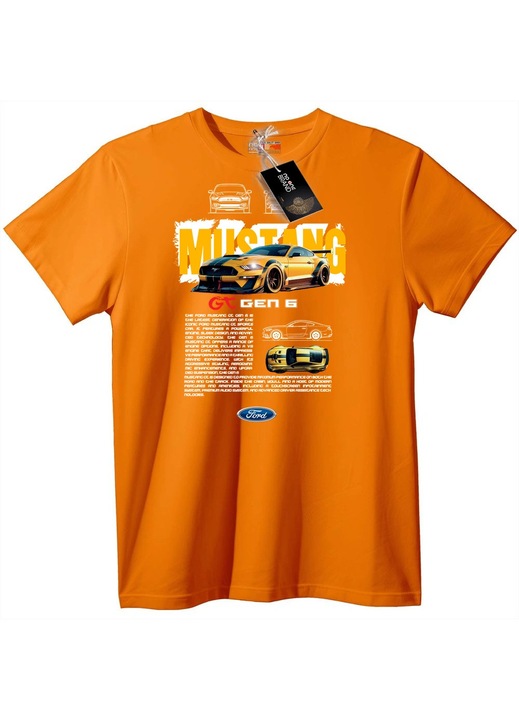 Tricou Mustang GT Gen 6, Portocaliu