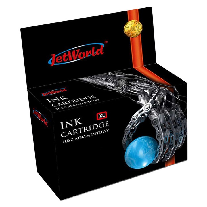 JetWorld tintasugaras nyomtatópatron, cián tinta, felújított, 3ED67A