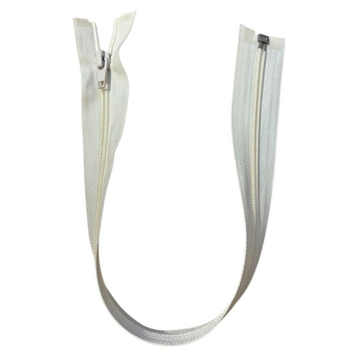 Fermoar detasabil spiralat 5mm, 40cm, Crem