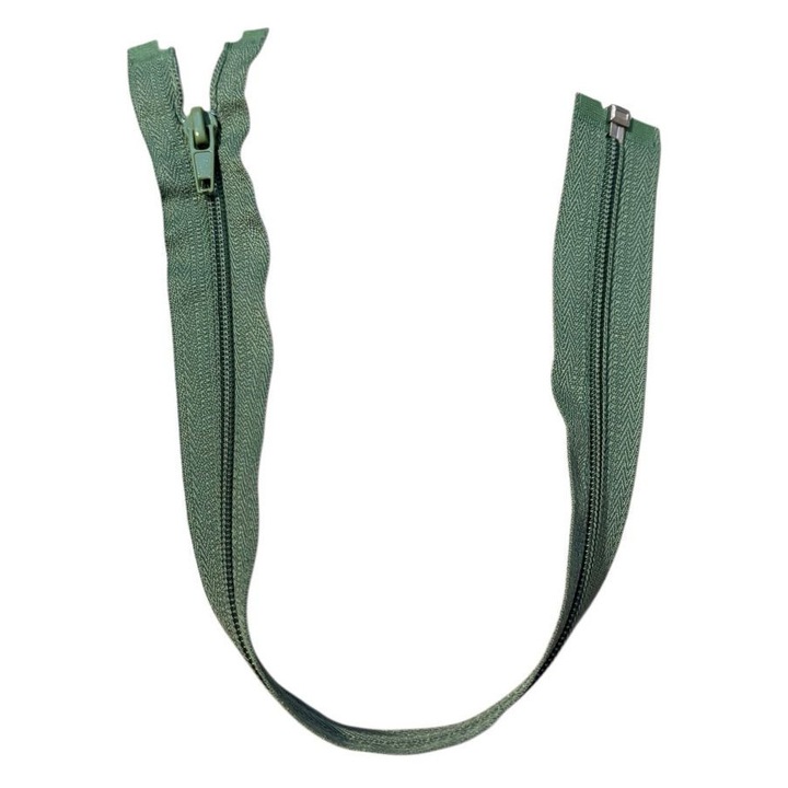 Fermoar detasabil spiralat 5mm, 40cm, Kaki deschis