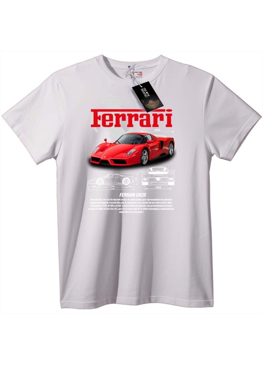 Tricou Ferrari Enzo, Alb
