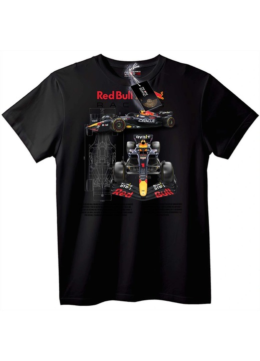 Tricou Red Bull Racing F1, Negru, Negru