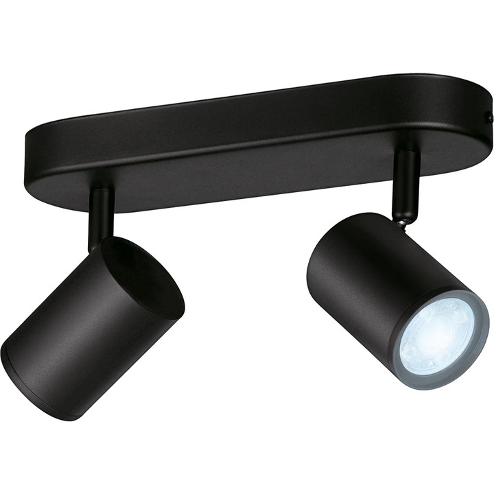 Spot LED WIZ 8719514551831, 5W, 690lm, Wi-Fi, Negru