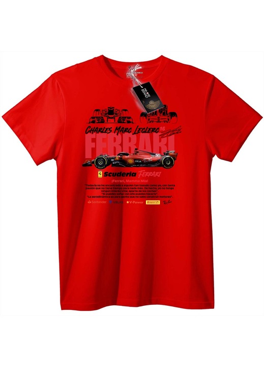 Tricou Ferrari Racing, Rosu