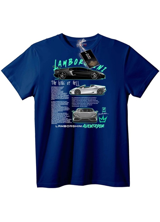 Tricou Lamborghini Aventador, bleumarin, M