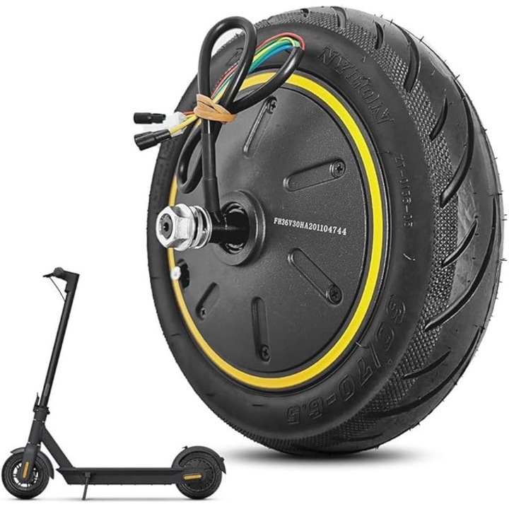 Motor Hub 500W cu Anvelopa pentru Trotineta Electrica Ninebot Max G30 G30 Max, 10 inch, inlocuire roata motor