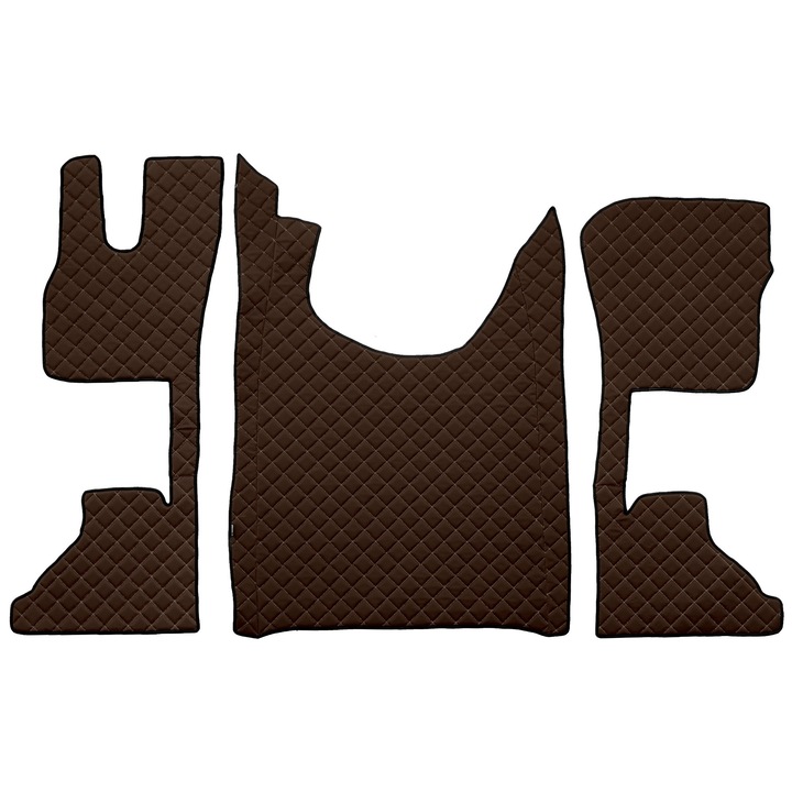 Covorase Acoperire Completa F-CORE, ECO-PIELE Q, Piele ecologica, Maro, pentru DAF XG+ XG 10.21-, Pasager suspensie