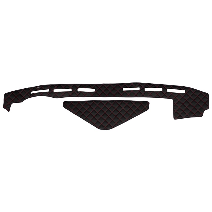 Husa bord F-CORE ECO-PIELE Q, Negru/Rosu, piele ecologica, set 2 piese