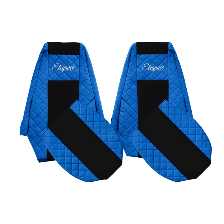 Huse scaune F-CORE ELEGANCE Q, 2 piese, Albastru, pentru RENAULT PREMIUM II