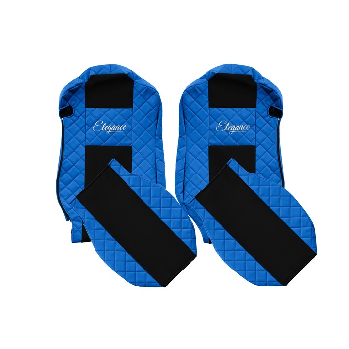 Husă scaun F-CORE, ELEGANCE Q, 2 piese, Albastru, pentru Mercedes Actros MP 4