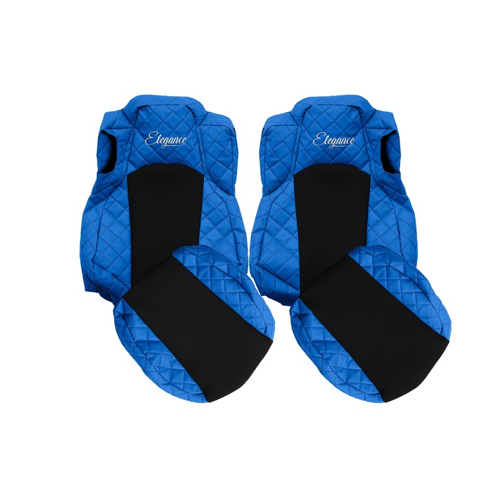 Huse scaune, F-CORE, ELEGANCE Q, ventilate, albastru, set 2 piese