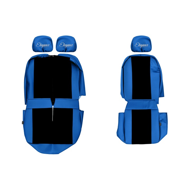 Huse scaune F-CORE Elegance S, 1+2 locuri, Albastru, set 3 piese