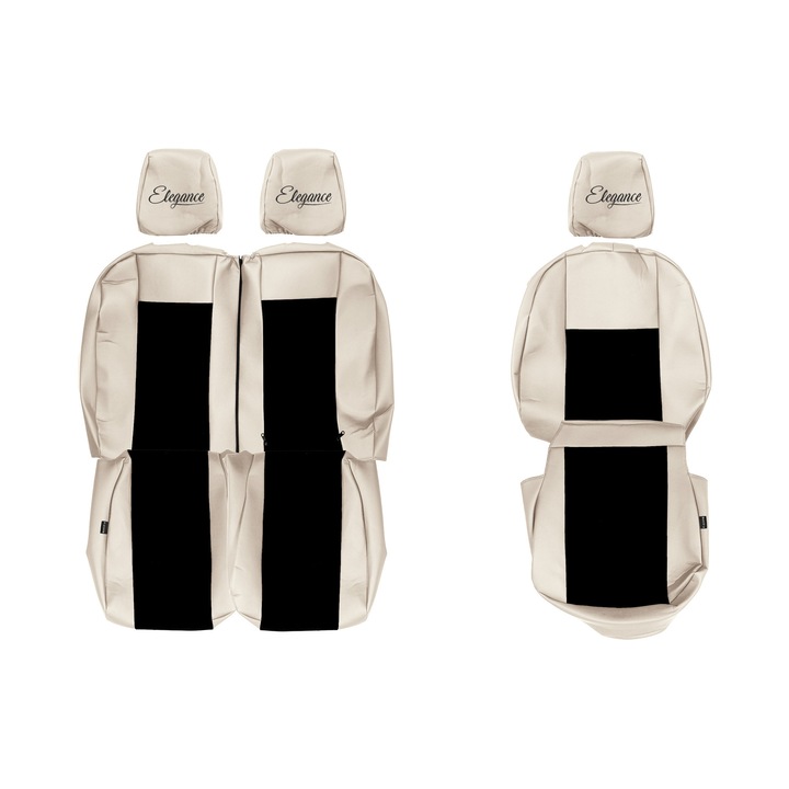 Huse scaune F-CORE ELEGANCE S, 3 piese, sampanie, pentru Ford Transit VIII MK8