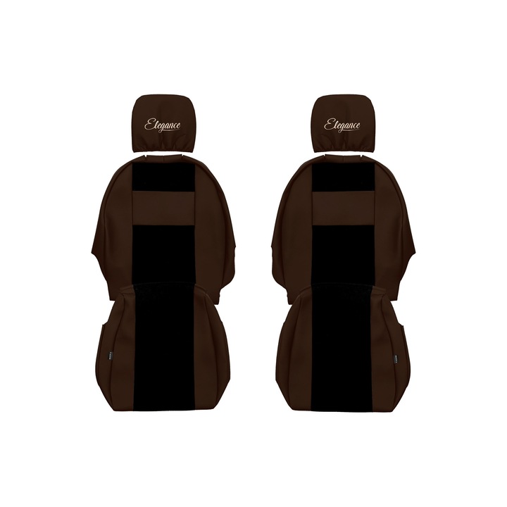 Huse scaune F-CORE Elegance S, 1+1, maro, set 2 piese