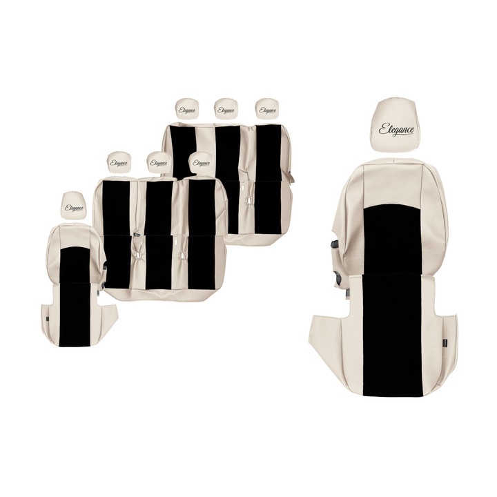 Huse scaune F-CORE, elegant, 8 locuri, 3 randuri, multicolor