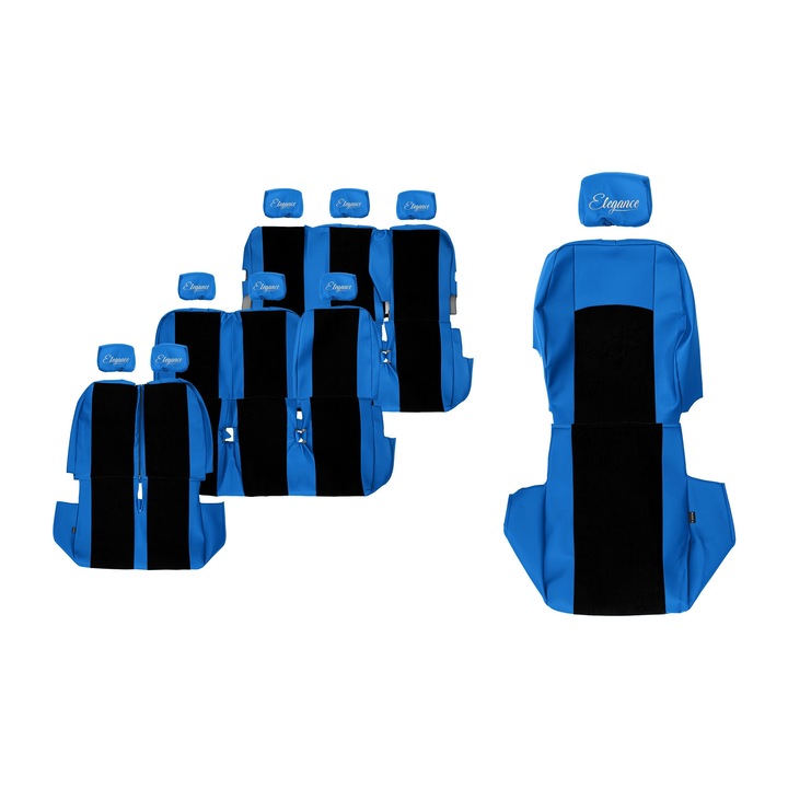 Huse scaune F-CORE, ELEGANCE S, 9 locuri, Albastru, set 9 piese