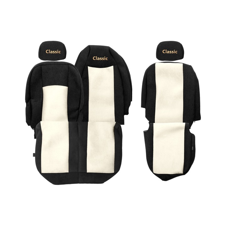 Huse scaune auto F-CORE CLASSIC, 1+2, acces compartimente, multicolor, set 3 piese