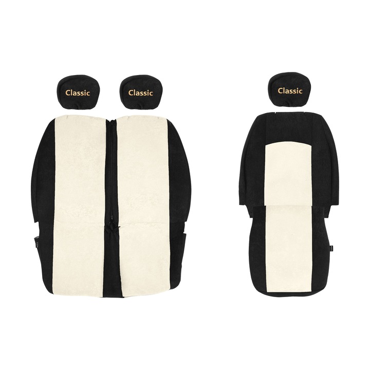 Huse scaune F-CORE CLASSIC, 1+2, sampanie, set 3 piese