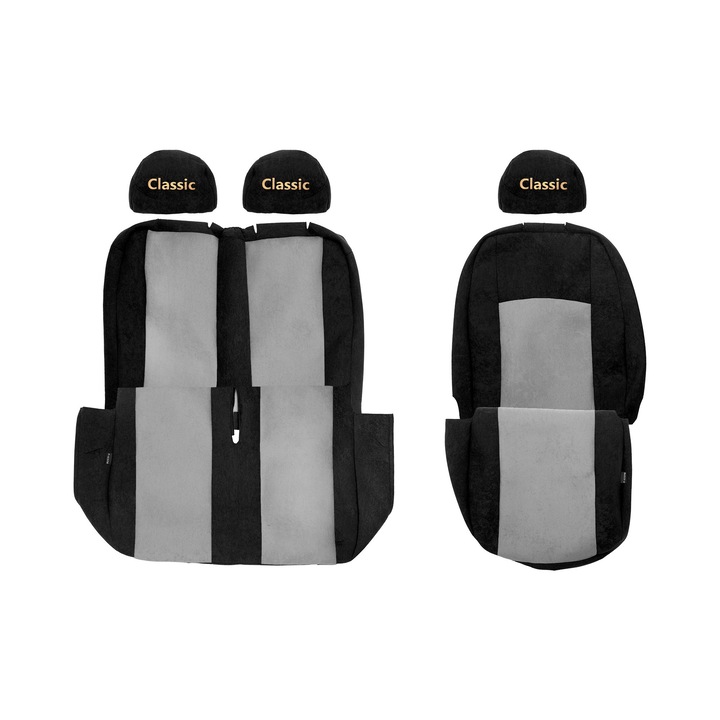 Van Huse scaune, F-CORE, pentru VOLKSWAGEN TRANSPORTER T5 01.03-12.15, TRANSPORTER T6 01.16-12.21, Sedii 1+2, Gri