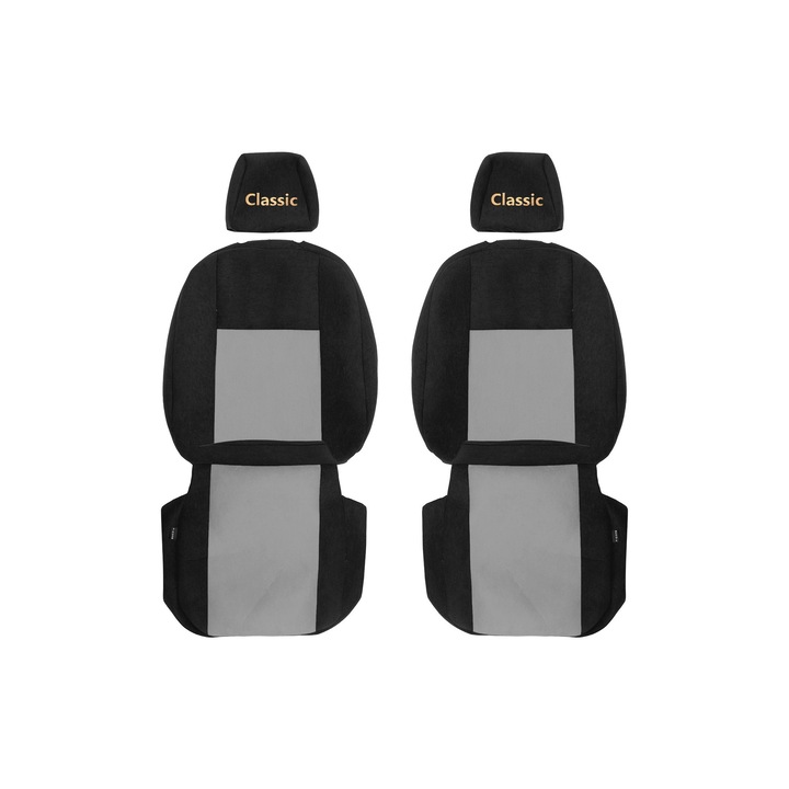 Huse scaune F-CORE CLASSIC 1+1 Gri, set 2 piese, pentru Ford Transit VIII MK8