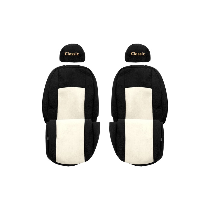 Huse scaune F-CORE CLASSIC, 1+1, Sampanie, set 2 piese