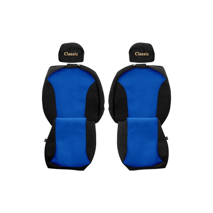 Huse scaune F-CORE, albastru, set 2 piese, pentru FIAT TALENTO, RENAULT TRAFIC III, OPEL VIVARO II, NISSAN NV300