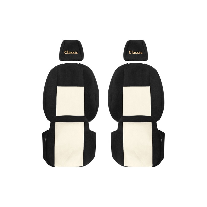 Huse scaune F-CORE CLASSIC 1+1, sampanie, set 2 piese