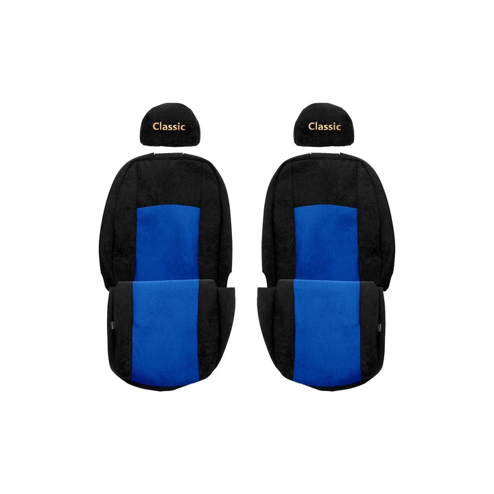 Huse scaune F-CORE, 1+1, Albastru, pentru VOLKSWAGEN TRANSPORTER T5/T6, set 2 piese