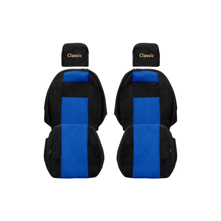 Ван Калъфи за седалки, F-CORE, за IVECO DAILY VI 01.15-12.23, Седалки 1+1, Синьо