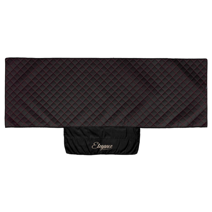 Husă pat camion F-CORE ELEGANCE Q, Negru/Rosu, cabina lungă