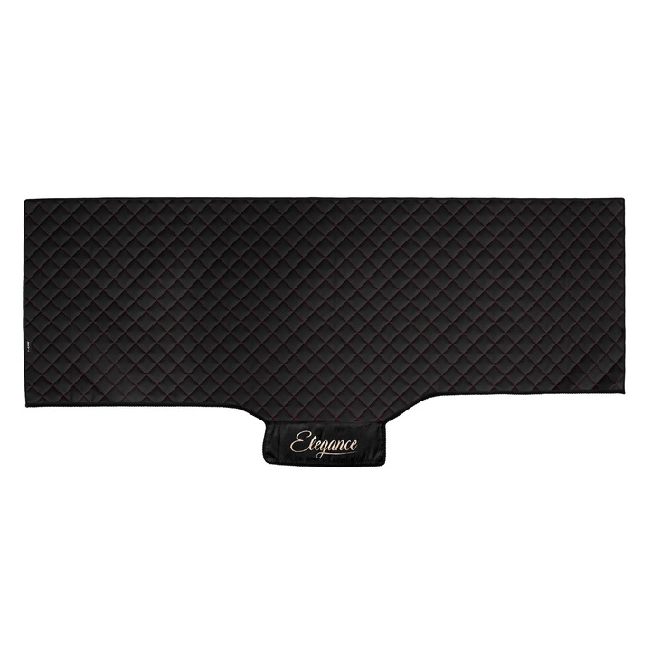 Fata de pat pentru camion, F-CORE, ELEGANCE Q, Negru/Rosu, piele ecologica, pat inferior