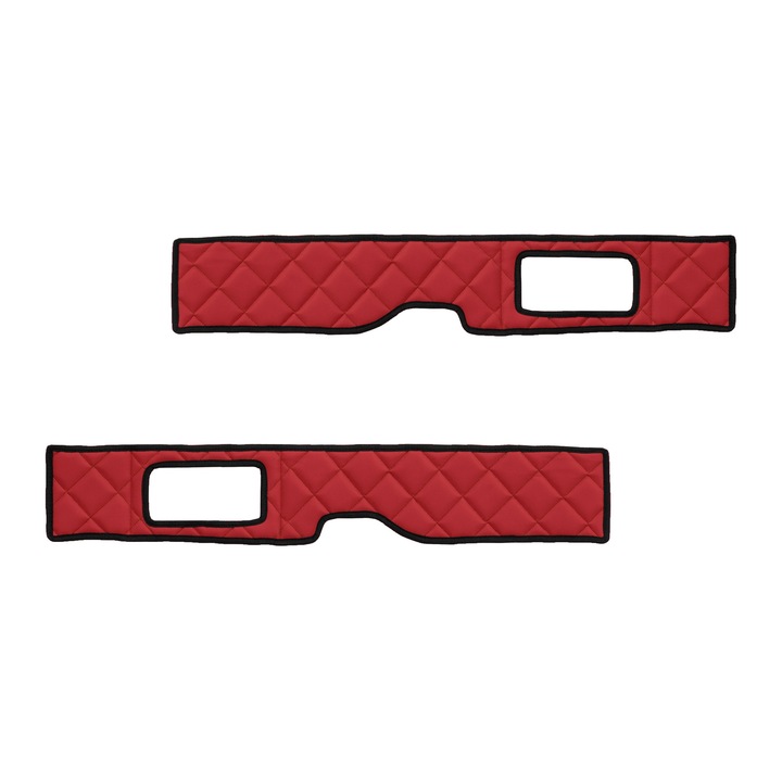 Husă bază scaun set 2, F-CORE, pielă ecologică, roșu, DAF XF 106