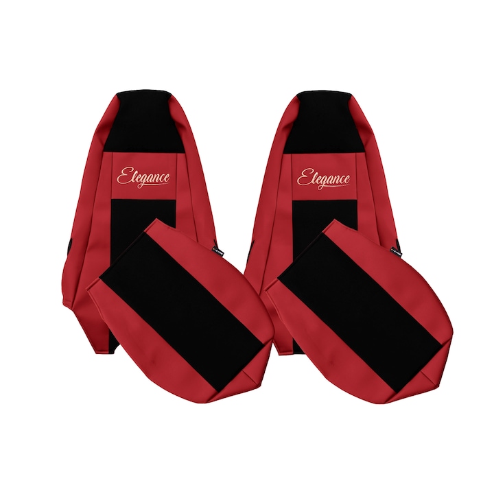 Huse scaune set 2 piese, F-CORE, Elegance S, rosu, pentru SCANIA R P G 01.05-12.16