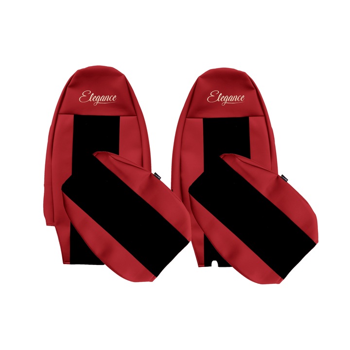 Huse scaune, F-CORE, ELEGANCE S, roșu, set 2 piese, piele ecologică