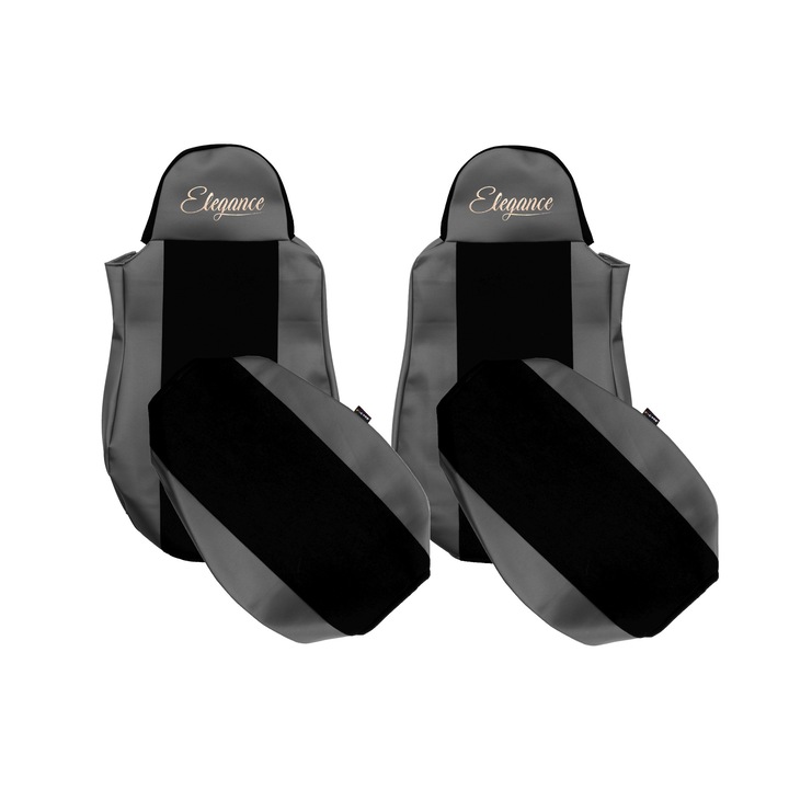 Huse scaune set 2 buc, F-CORE, gri, pentru camioane MAN TGA TGS TGM TGL