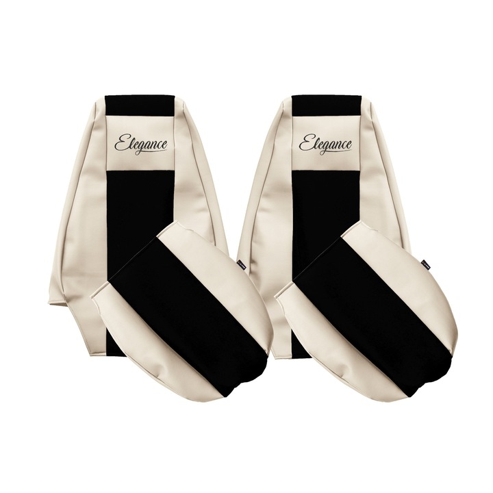 Husă scaun F-CORE ELEGANCE S, 2 piese, bej, pentru camioane