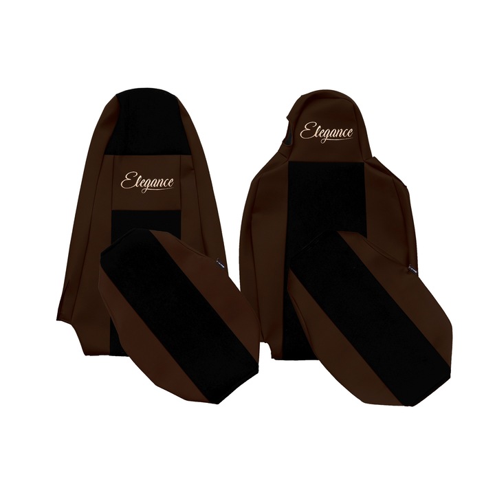 Huse scaune set, F-CORE, ELEGANCE S, maro, pentru SCANIA R P G 01.13-12.16