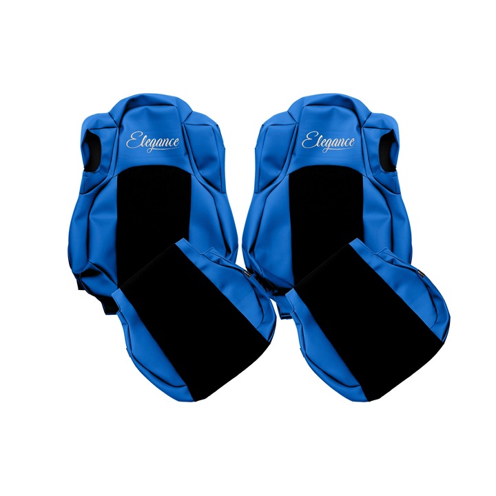 Huse scaune auto F-CORE, model ELEGANCE S, ventilat, albastru, set 2 piese