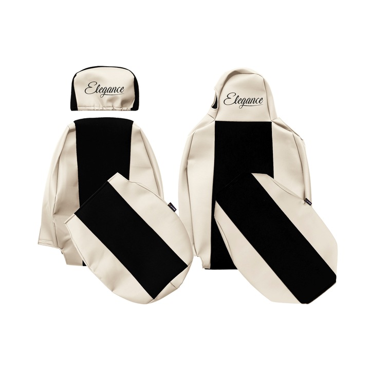 Huse scaune auto, F-CORE, Elegance S, 2 piese, sampanie, compatibile SCANIA