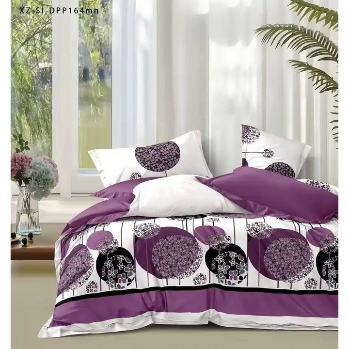 Lenjerie Finet 6 piese cu husa de pat pentru saltea de 160x200 si 180x200 nr21