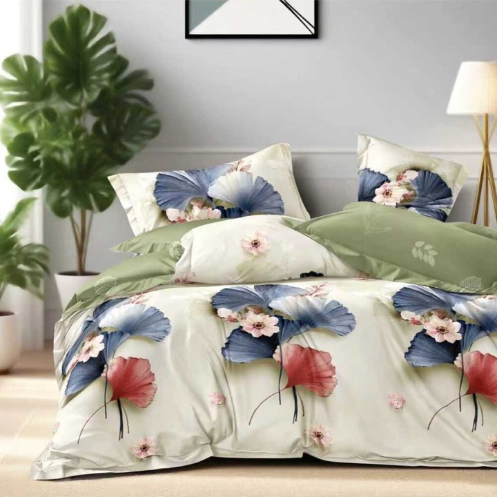 Lenjerie Finet 6 piese cu husa de pat pentru saltea de 160x200 si 180x200 nr34