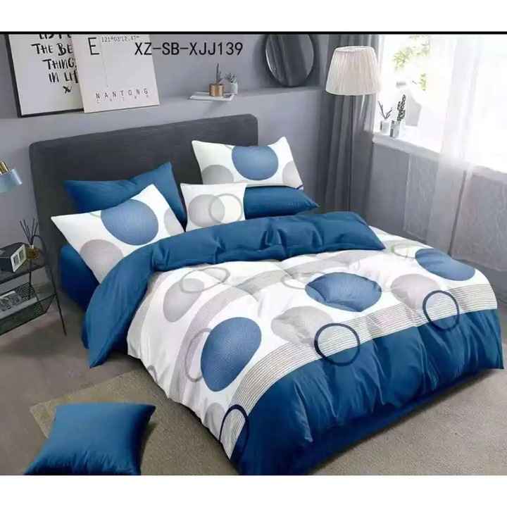 Lenjerie Finet 6 piese cu husa de pat pentru saltea de 160x200 si 180x200 nr23