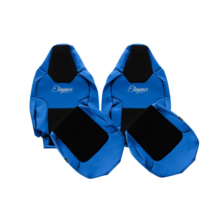 Huse scaune, F-CORE, set 2 piese, albastru, pentru MAN TGX TGS TGM TGL 03.21-