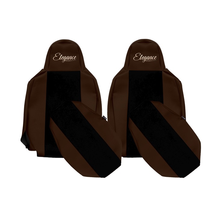 Huse scaune F-CORE, set 2 piese, maro, pentru SCANIA S NEXTGEN R NEXTGEN P NEXTGEN L NEXTGEN G NEXTGEN 01.17-