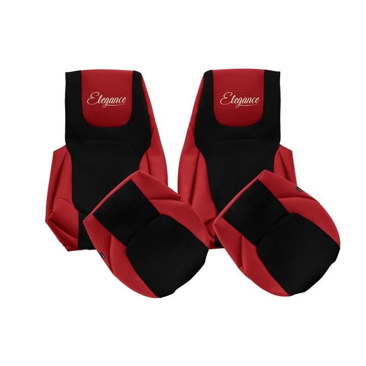 Huse scaune, F-CORE, serie ELEGANCE S, rosu, set 2 piese