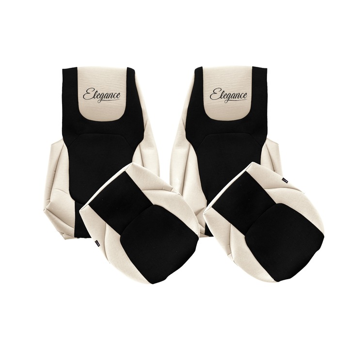 Husă scaun, F-CORE, Elegance S, piele ecologică, sampanie, set 2 piese
