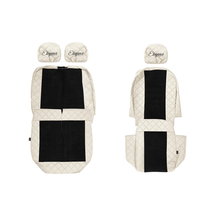 Huse scaune F-CORE, ELEGANCE Q, 1+2, Sampanie, set 3 piese